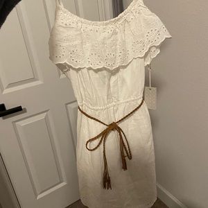 White spaghetti strap dress